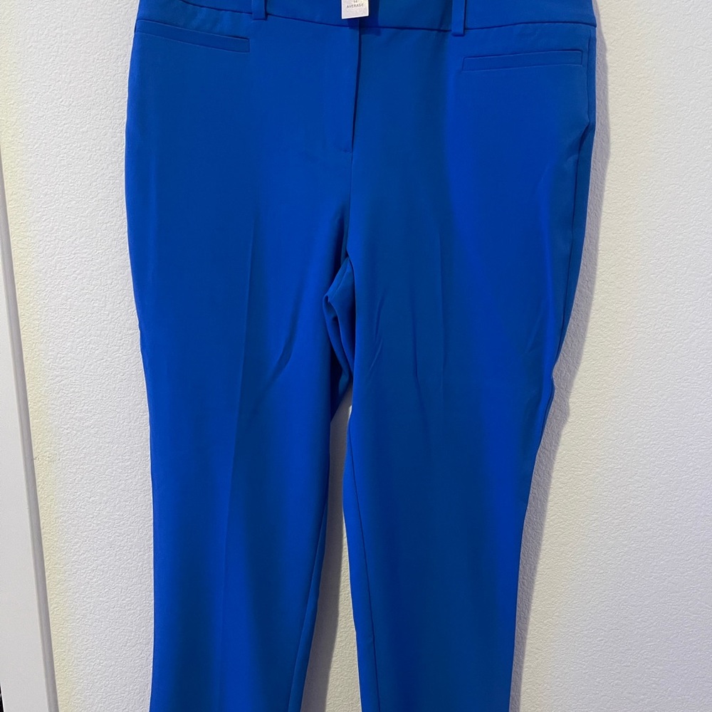New York and company High Waister Ankle slim pants blue 14